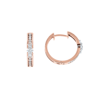 Ohrringe aus Rotgold 585° mit Brillanten 