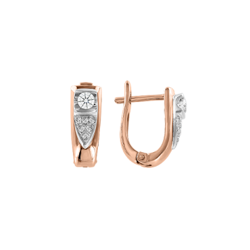 Ohrringe aus Rot/ Weißgold 585° mit Brillanten 