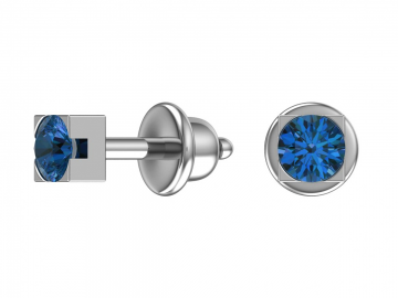 Silver earrings with zirconia 