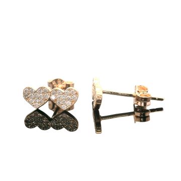 Ohrstecker aus Rotgold 585 mit Brillanten 