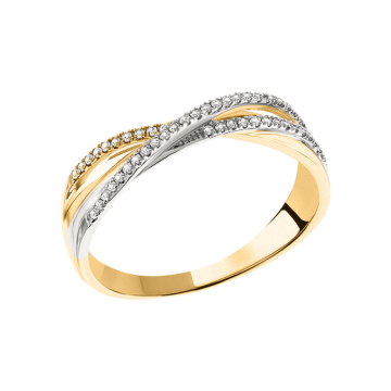 Gelb gold 585° Damenring mit Brillanten 