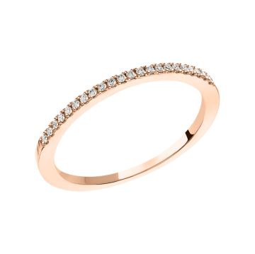 Damenring aus Rotgold 585° mit Brillanten 