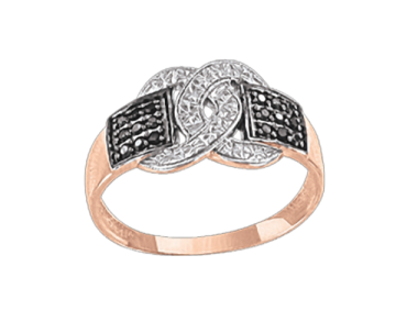 Damenring aus Rotgold 585° mit Zirkonia 