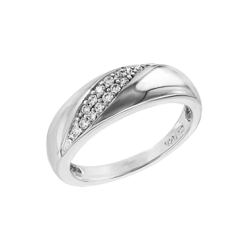 Damen-ring aus 925er Sterling Silber mit Zirkonia 