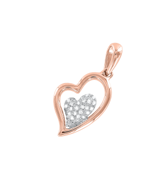 Anhänger aus Rotgold 585° mit Brillanten 