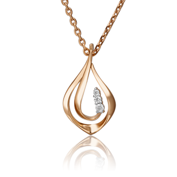 Anhänger aus Rotgold 585 mit Zirkonia 