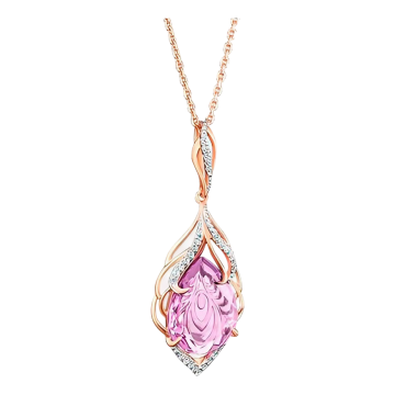 Anhänger aus Rotgold 585° mit Amethyst, Zirkonia 