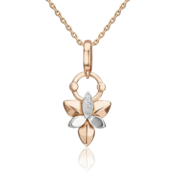 Anhänger aus Rotgold 585° mit Brillanten 