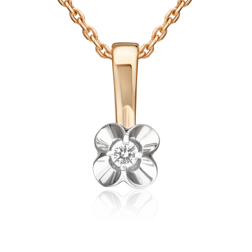 Anhänger aus Rotgold 585° mit Brillanten 