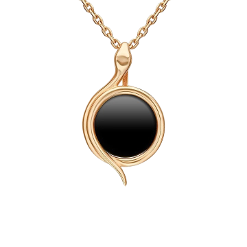 Anhänger aus Rotgold 585 mit Onyx 