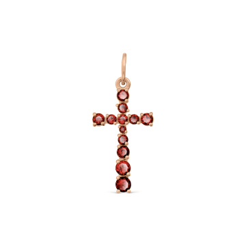 Anhänger aus Rotgold 585° mit Granat 