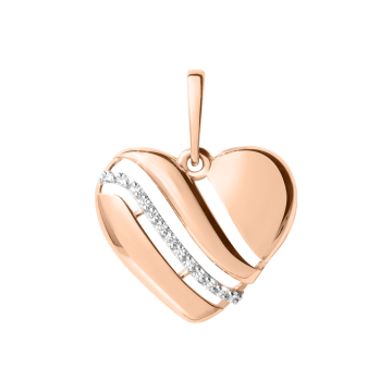 Anhänger aus Rotgold 585 mit Zirkonia 