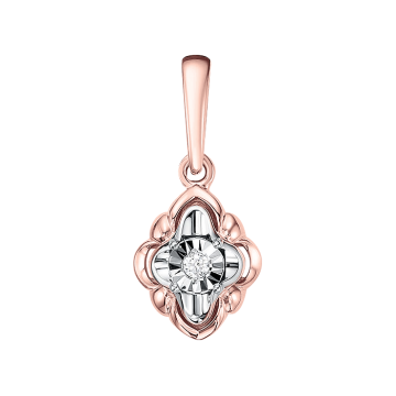 Anhänger aus Rotgold 585° mit Brillanten 