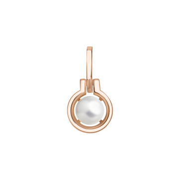Pendant in red gold of 585 assay value with natural pearl 