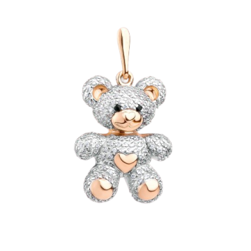 Anhänger aus Rot/ Weißgold 585° mit Zirkonia 