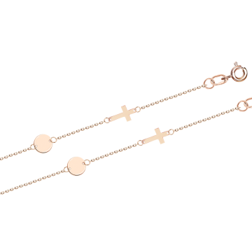 Браслет из красного золота 585 пробы 