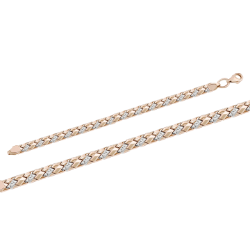 Браслет из красного золота 585 пробы 