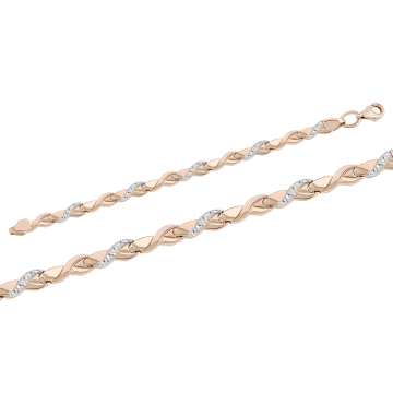 Браслет из красного золота 585 пробы 