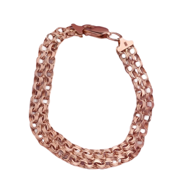 Изящный браслет из красного золота 585 пробы 