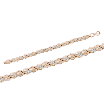 Браслет из красного золота 585 пробы 