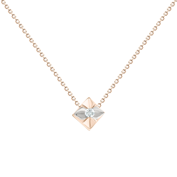 Collier aus Rotgold 585° mit  Brillanten 42 cm