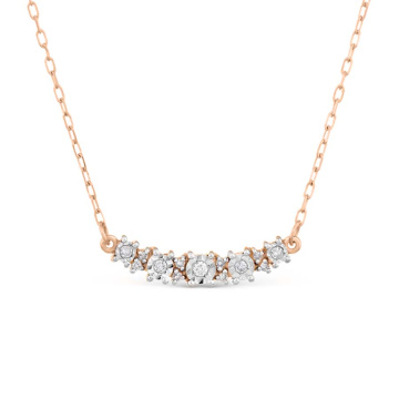 Collier aus Rotgold 585° mit  Brillanten 42 cm