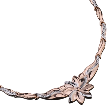 Gold-Kollier mit Diamantschliff. 