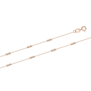 Foot chain in red gold of 585 assay value 