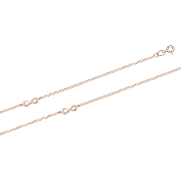 Браслет из красного золота 585 пробы с фианитами 