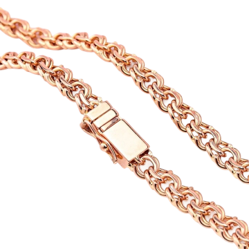 Massive Bismarck-Goldkette aus Rotgold 585° 