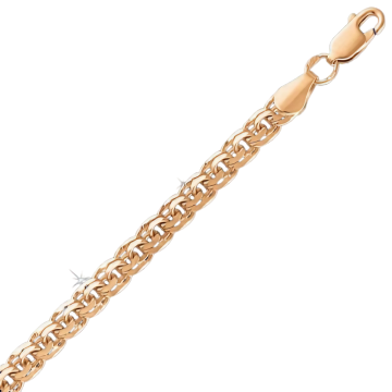 Goldkette 'Bismarck' Geflecht in 585 Rotgold 