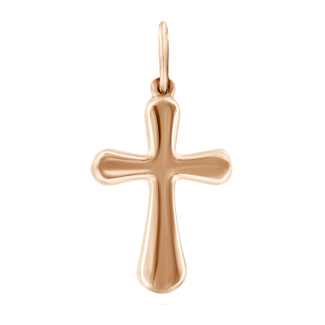 Cross from red gold of 585 assay value 