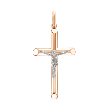 Cross from red gold of 585 assay value 