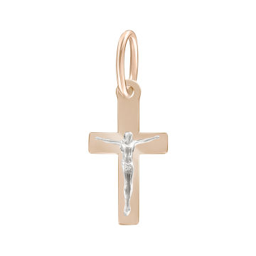 Cross from red gold of 585 assay value 