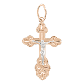 Kreuz Anhänger aus Rotgold 585° 