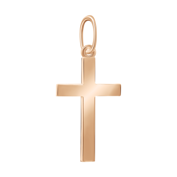 Cross from red gold of 585 assay value 