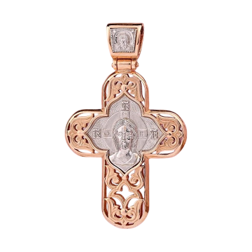 Cross from red gold of 585 assay value 