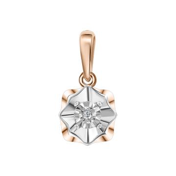 Anhänger aus Rot-/Weißgold 585° mit Brillanten 
