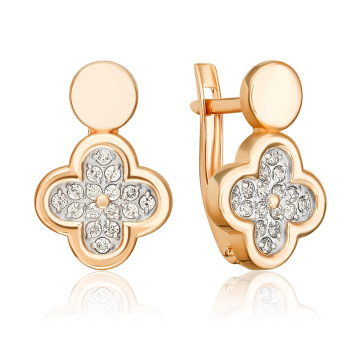 Ohrhänger aus Rotgold 585° mit Zirkonia 