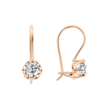 Ohrhänger aus Rotgold 585° mit Zirkonia 