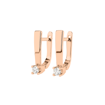 Ohrringe aus Rotgold 585° mit Brillanten 