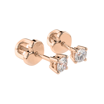 Ohrstecker aus Rotgold 585 mit Brillanten 