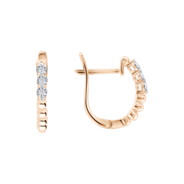 Ohrringe aus Rotgold 585° mit Brillanten 