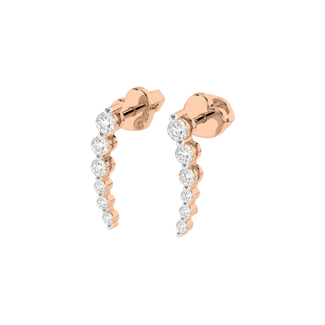 Ohrstecker aus Rotgold 585 mit Brillanten 