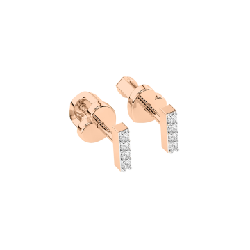 Ohrstecker aus Rotgold 585 mit Brillanten 