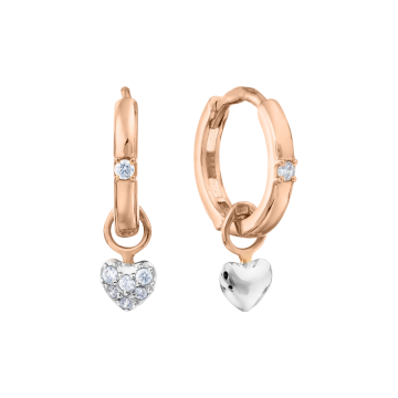 Ohrhänger aus Rotgold 585° mit Zirkonia 