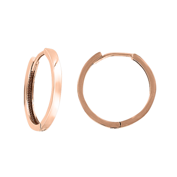 Earrings in red gold of 585 assay value 