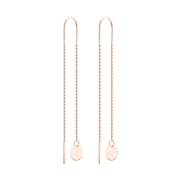 Ohrhänge als Durchzieher aus Rotgold 585° 