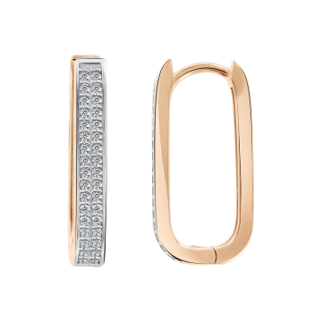 Ohrhänger aus Rotgold 585° mit Zirkonia 