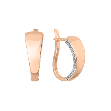 Ohrhänger aus Rotgold 585° mit Zirkonia 